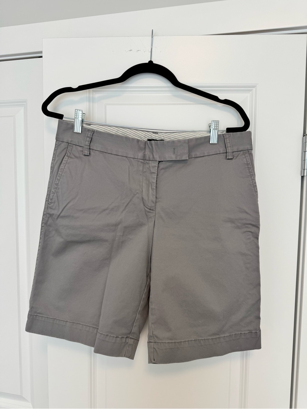 J. Crew Factory Light Gray Cotton Bermuda Shorts